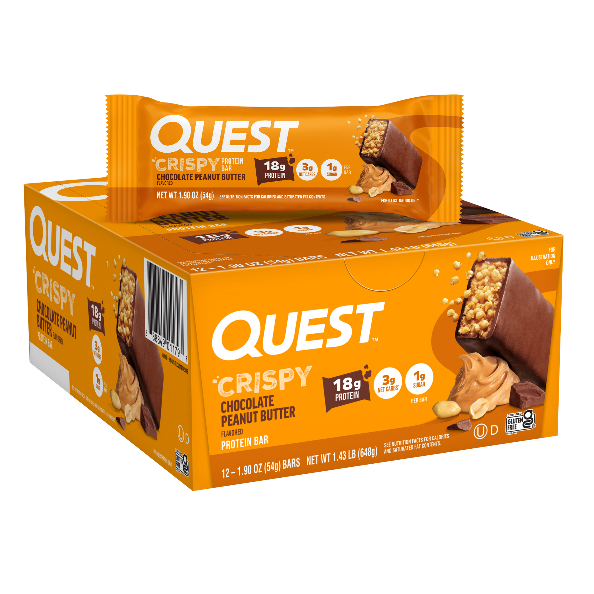 chocolate-peanut-butter-crispy-hero-protein-bars-g2 400095_QN_USA_Pkg_Crispy_ProteinBar_CPB_12ctCarton_3D_Composite_Force.png